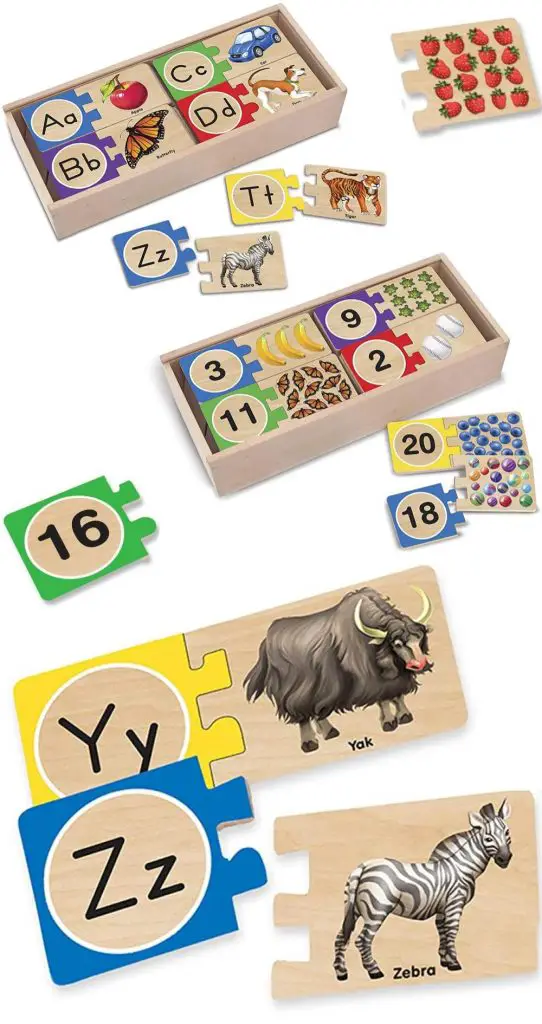 melissa and doug self correcting animal learning puzzle cards