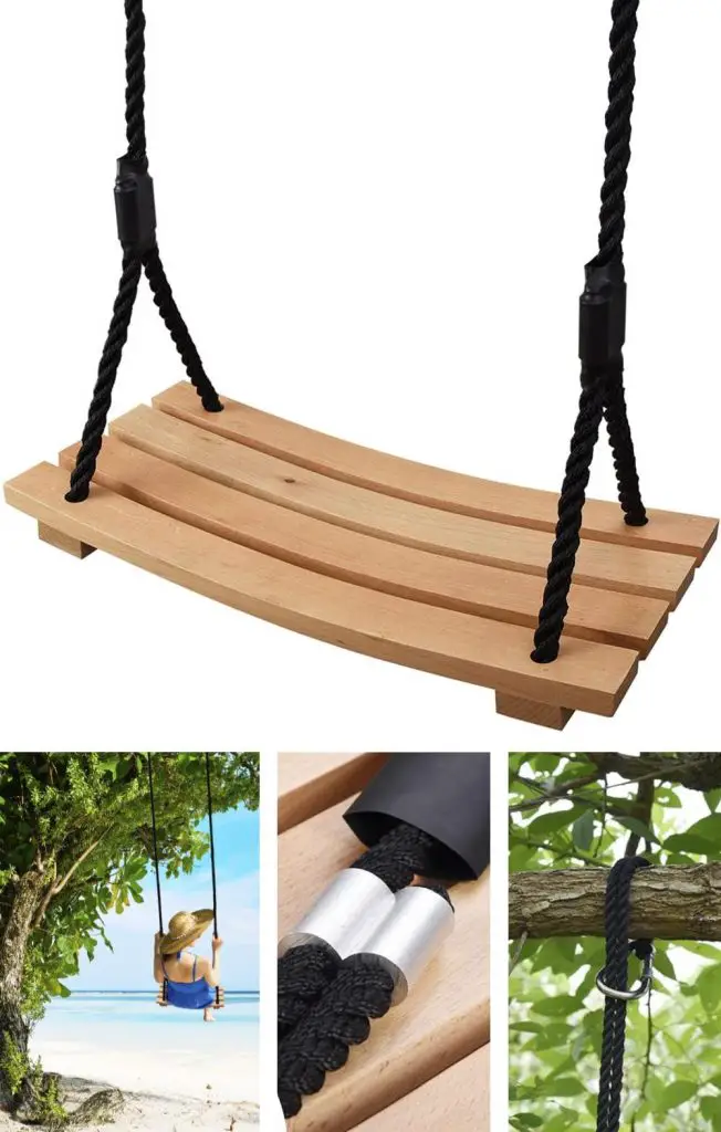 gtmoer backyard waterproof non slip wooden swing set