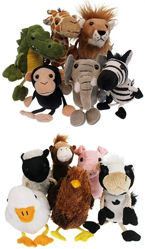 the puppet company farm african animal finger puppets 6 pack