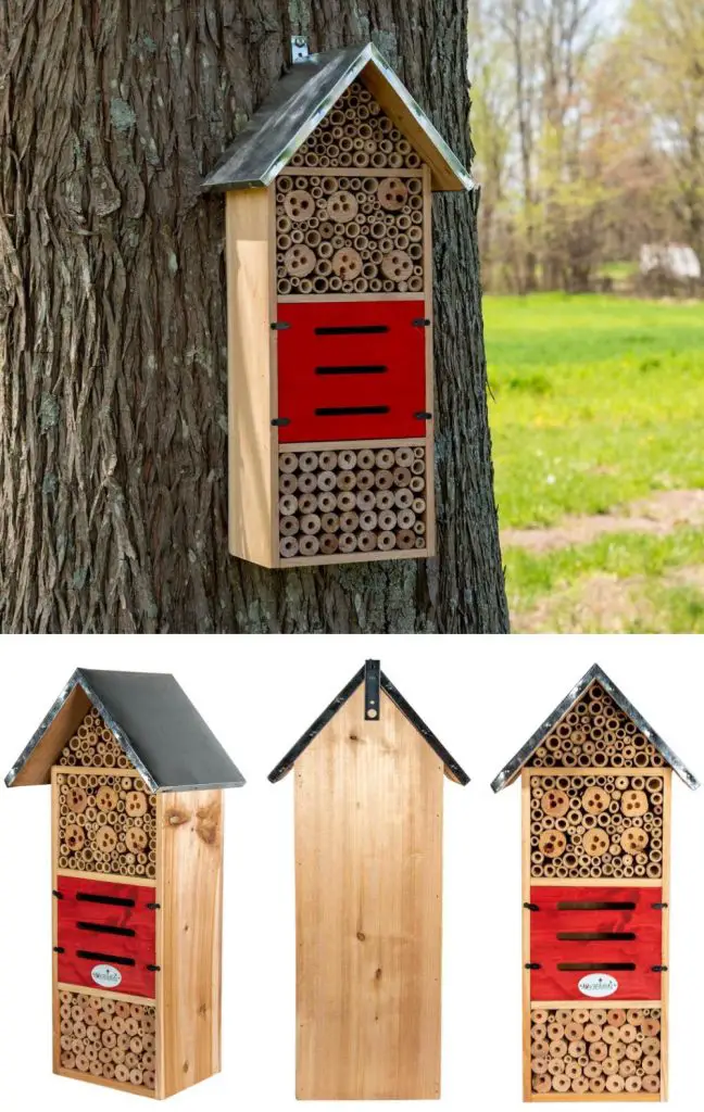 jcs wildlife extra large bee hotel and garden pollinator house