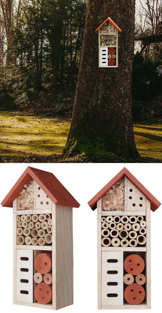 lulu home scandi style hanging bee hotel and insect habitat