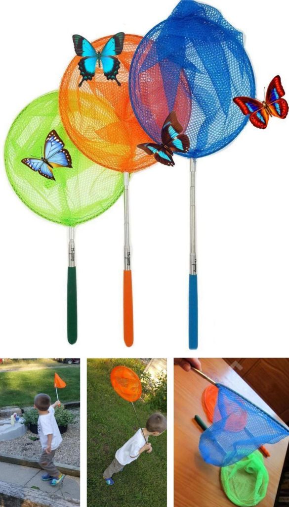 m jump telescopic outdoor bug and butterfly catching net 3 pack