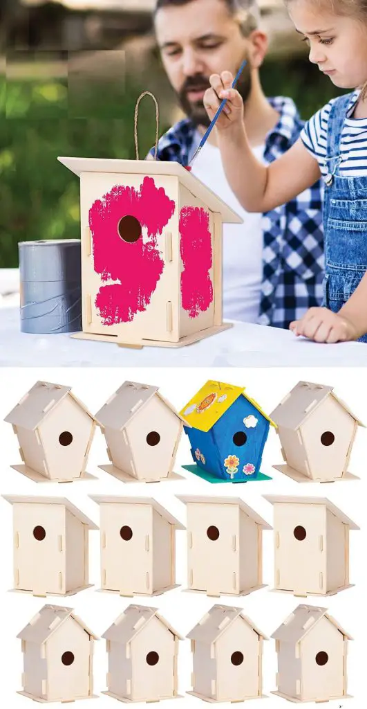 neliblu plywood birdhouses kids crafts mega 12 piece preschool set