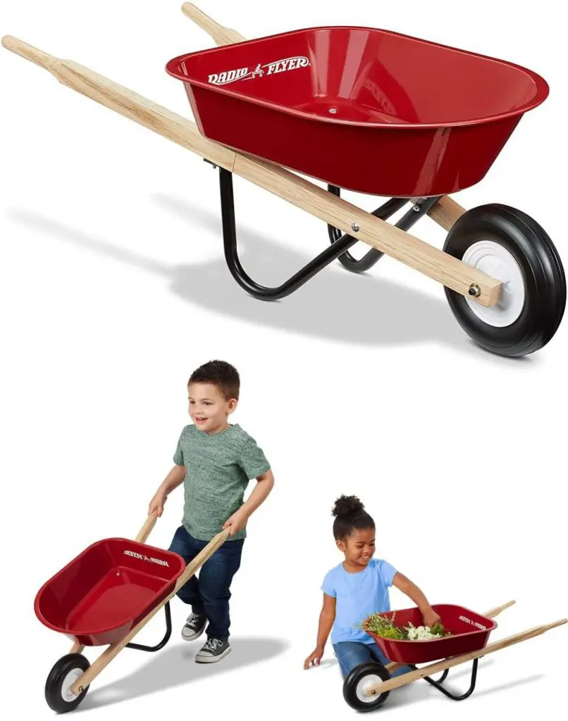 radio flyer kids classic red wheelbarrow