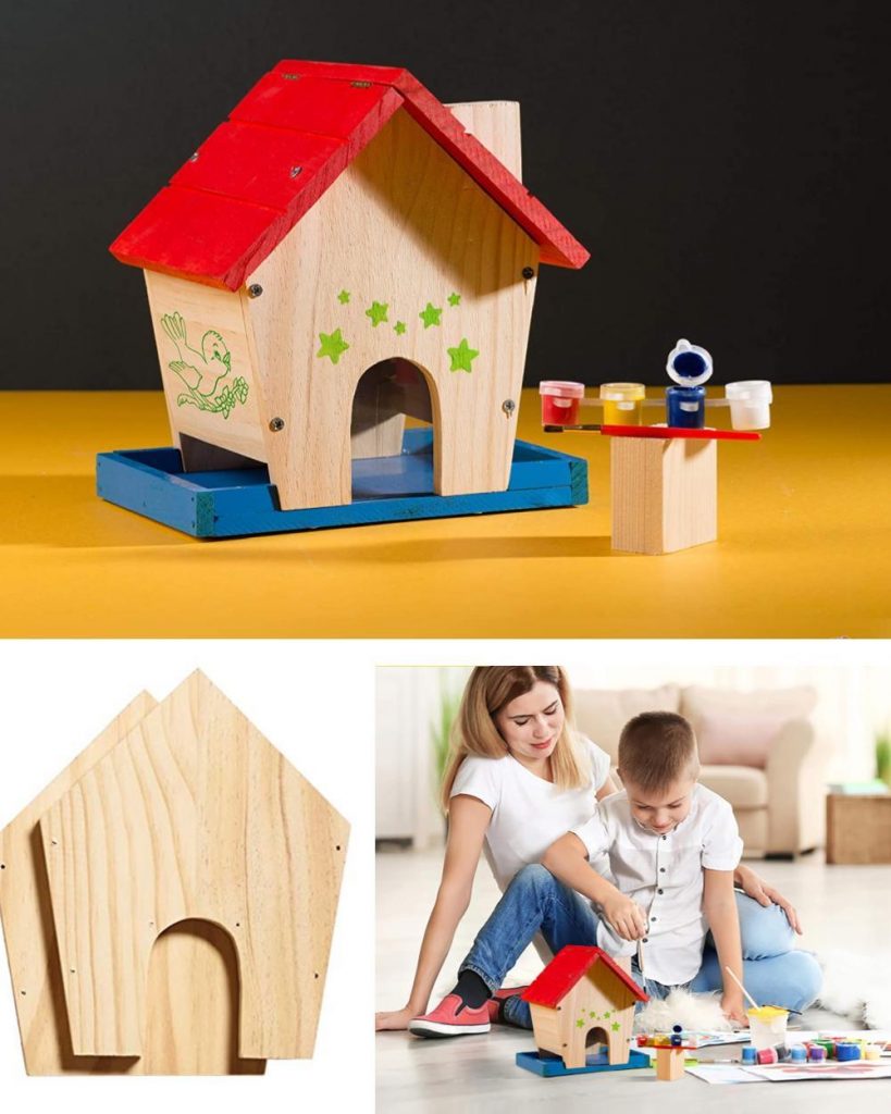 stanley junior paint a birdhouse diy kit for kids