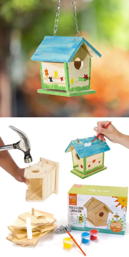 toysmith build a bird bungalo outdoor diy birdhouse kit