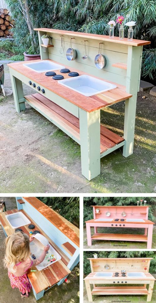 wood n poppy california mud kitchen toddler outdoor mud table