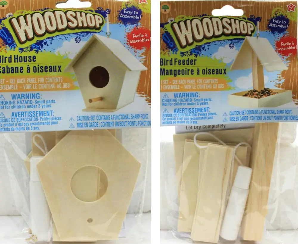 woodshop mini birdfeeder birdhouse childrens stocking stuffer gift