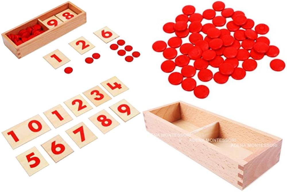 adena montessori cards and counters math game