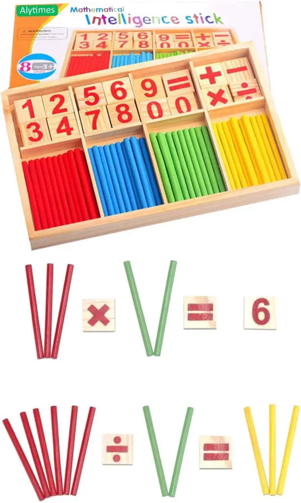 alytimes calculation toy number and operator tiles and counting sticks