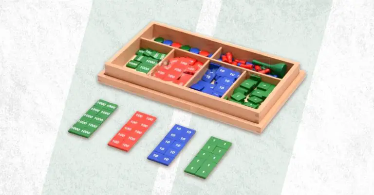 best montessori stamp game for learning math units 1 10 100 1000