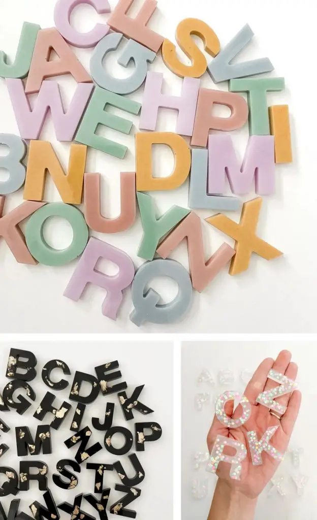 blox co modern hue and texture resin alphabet sensory letter learner set