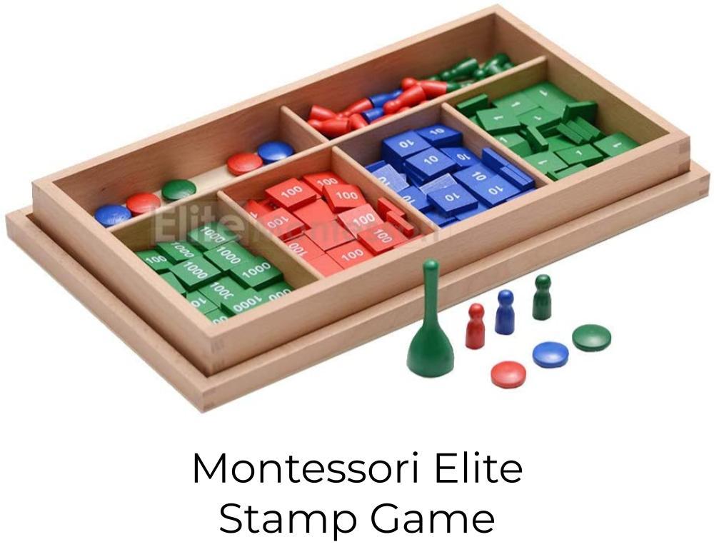 elite montessori decimal system stamp game