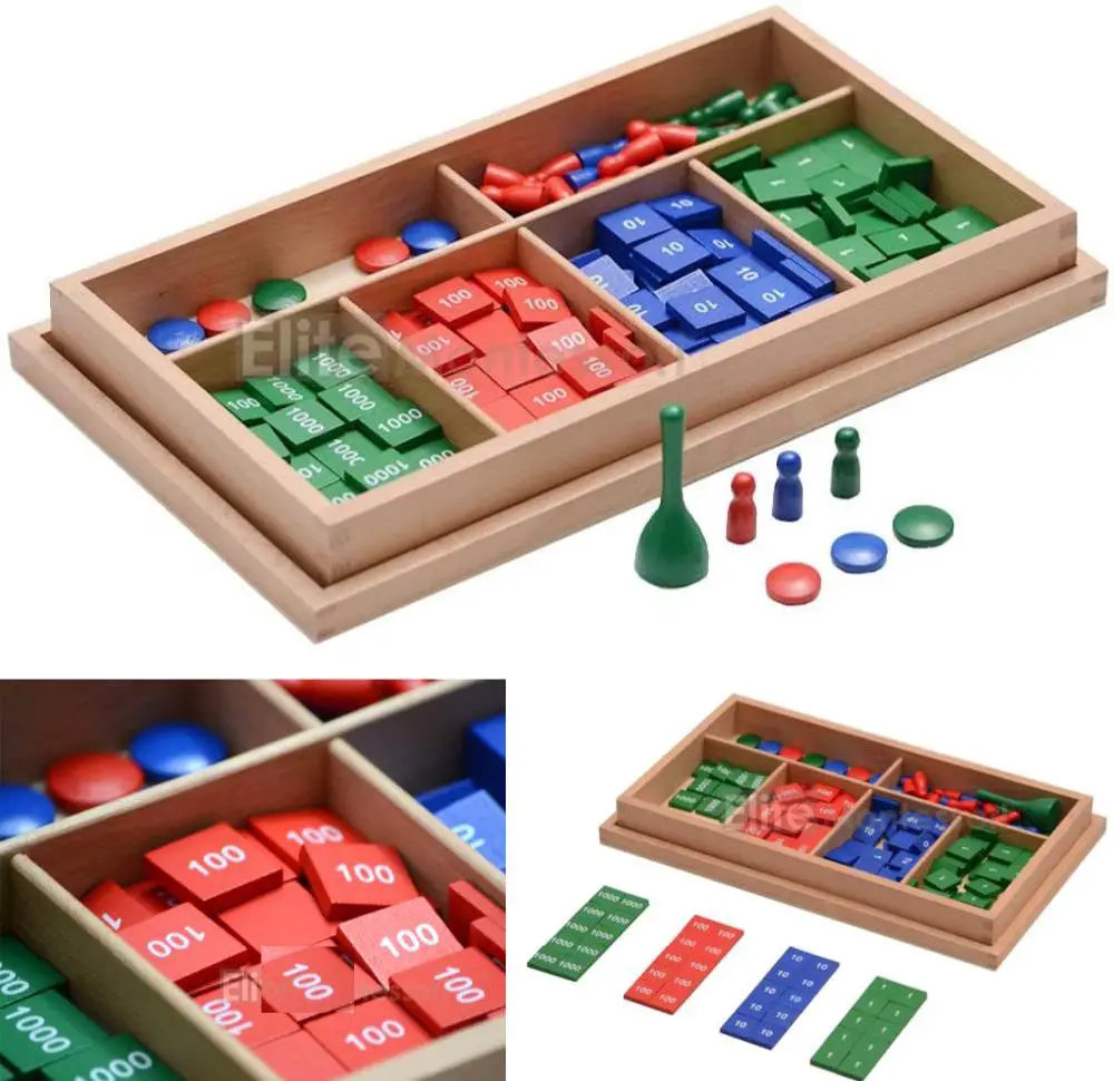 elite montessori primary color stamp game box set