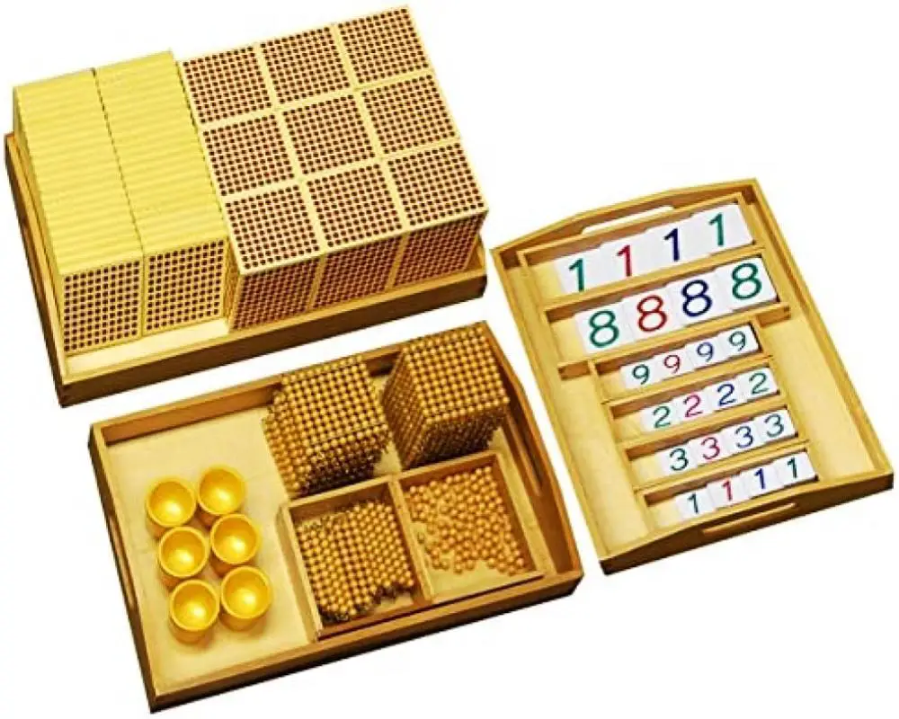elite montessori ultimate golden bead material