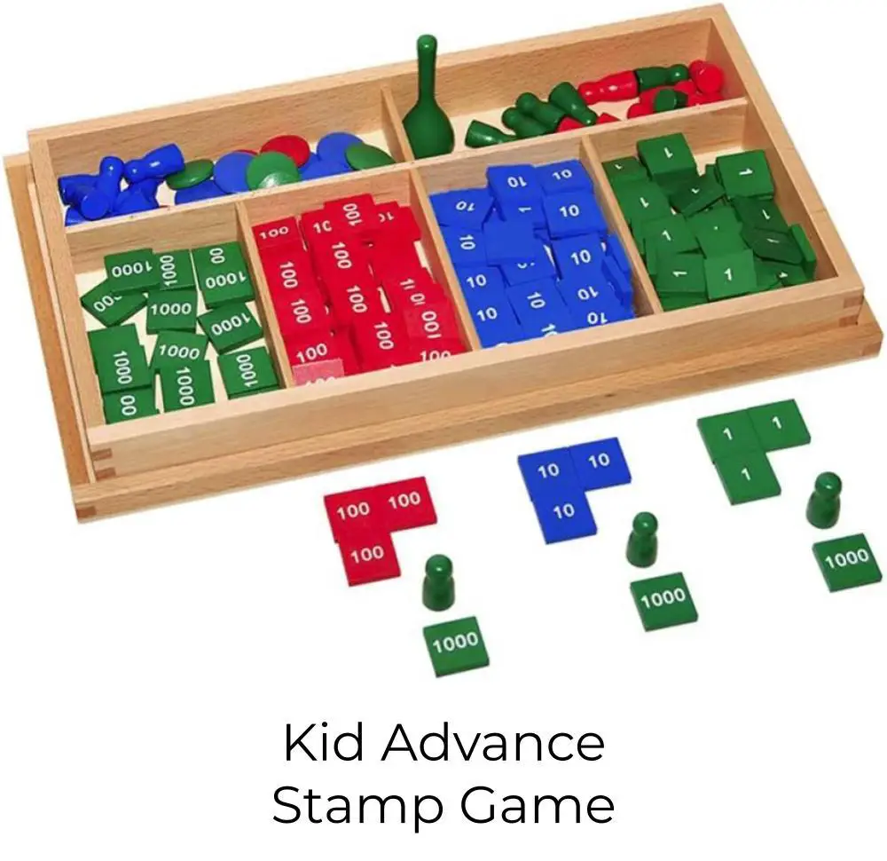 kid advance montessori wooden stamp game