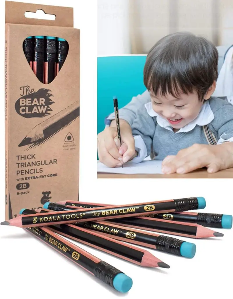 koala tools bear claw thick triangular toddler friendly grip pencils