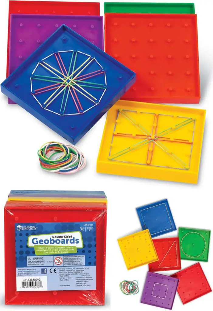 learning resources double sided geoboard classroom shapes