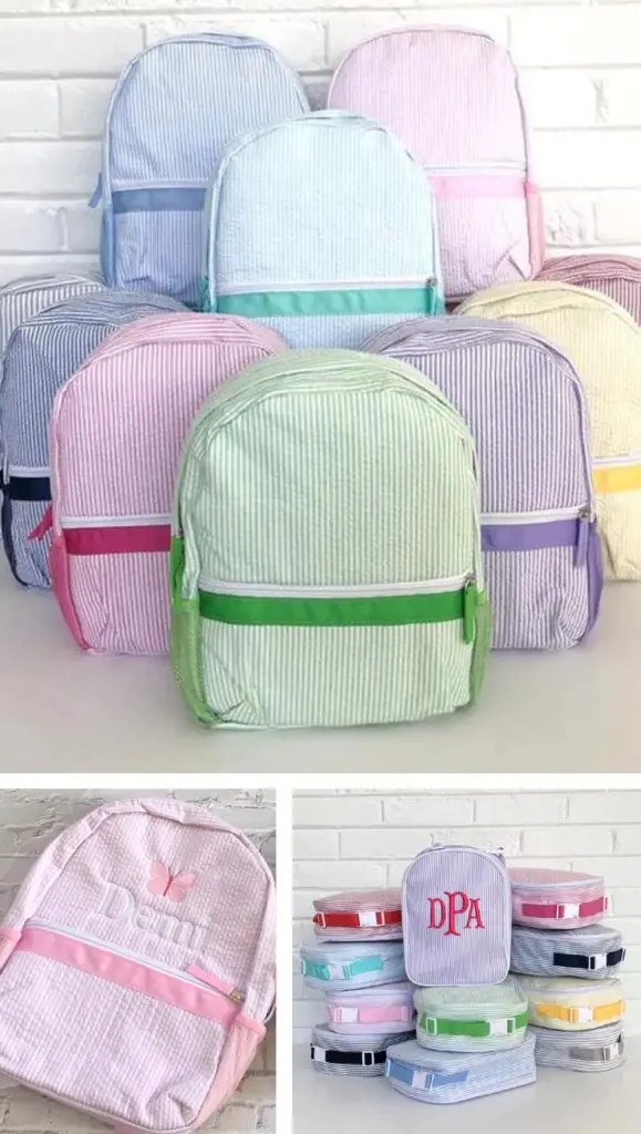 leken ashley design custom toddler seersucker backpack fabric color and embroidery