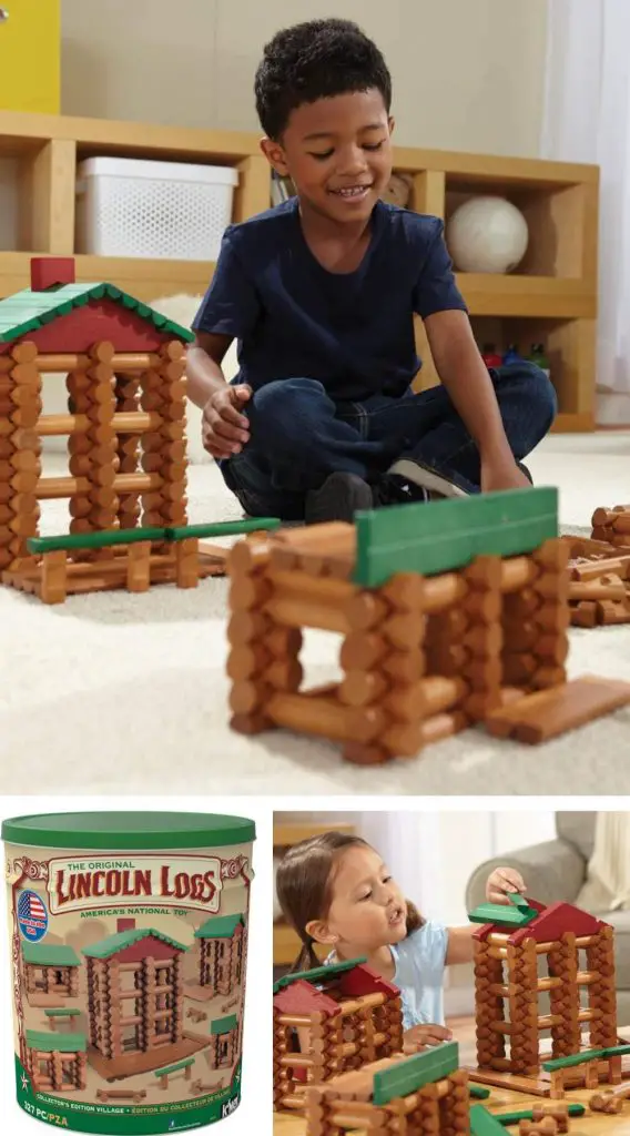 lincoln logs collectors edition extended original 327 piece wood log cabin building set