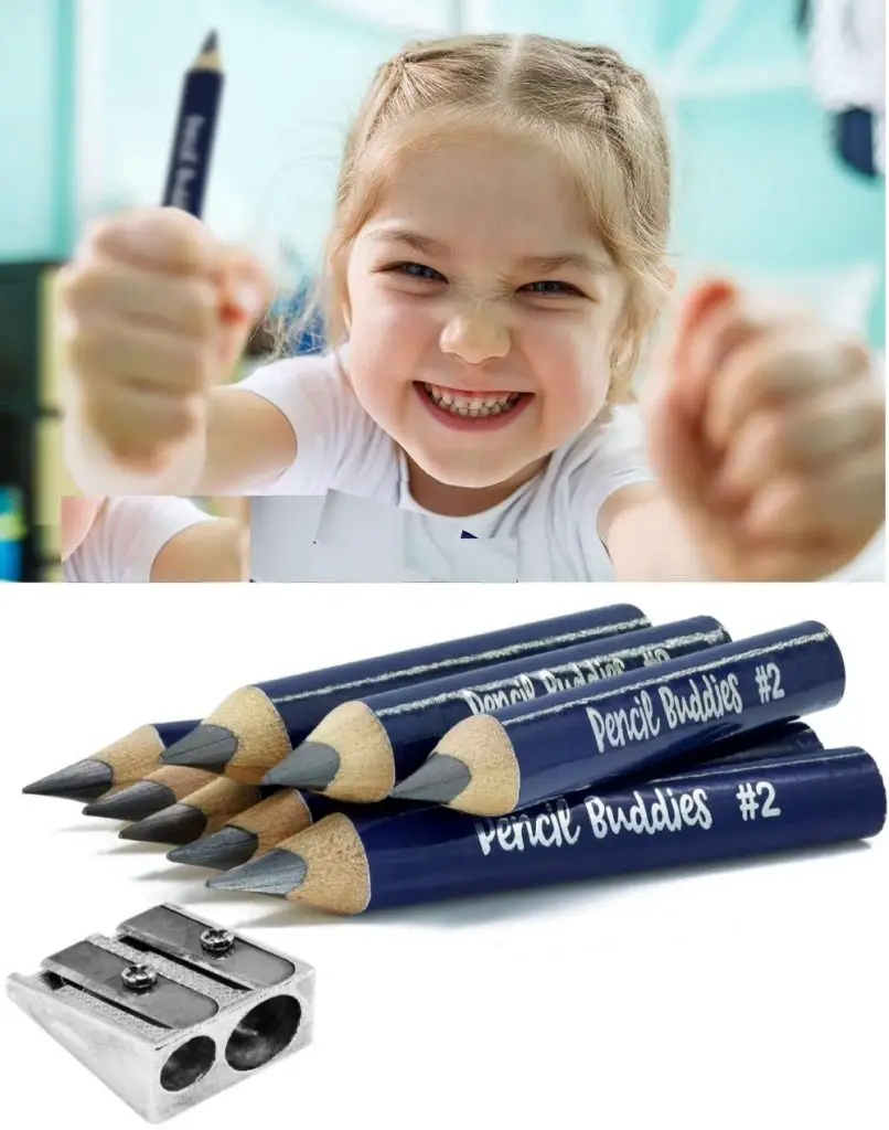 pencil buddies short fat toddler pencils for beginners with sharpener