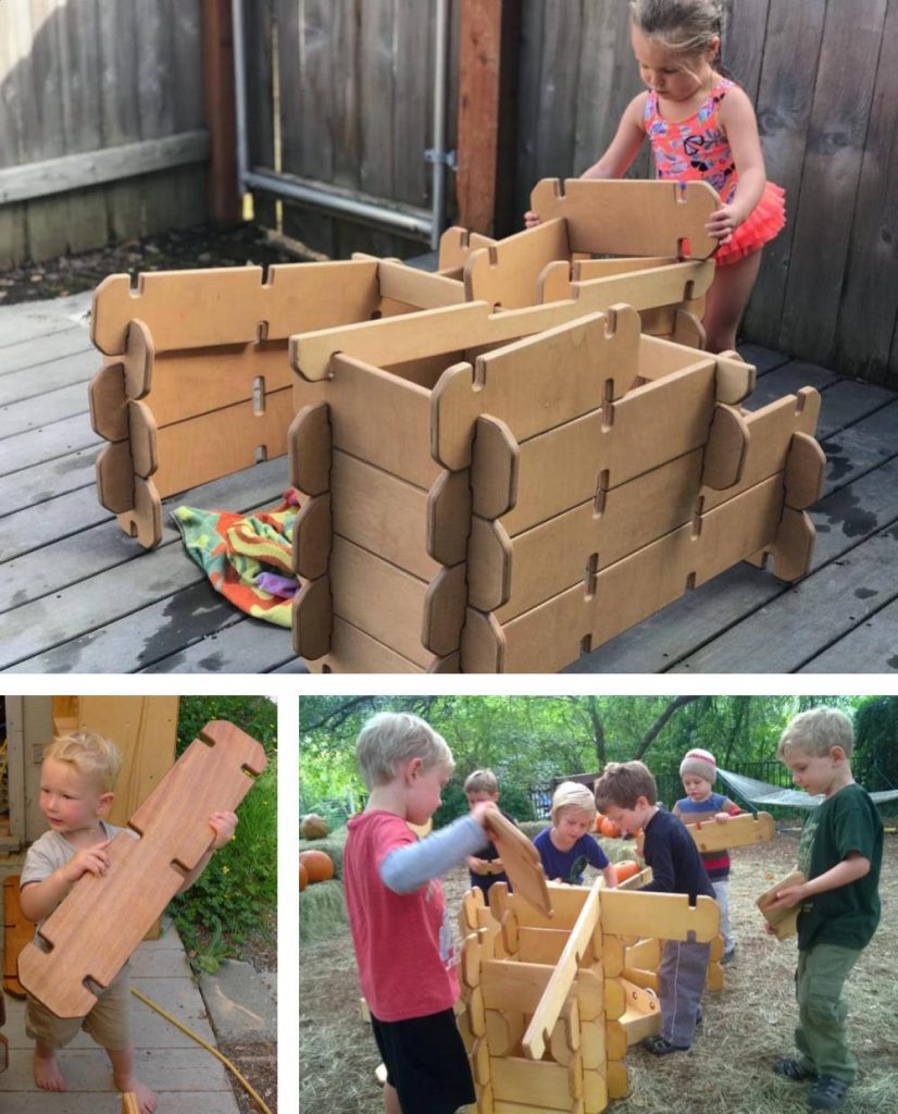 puddletown playworks preschool playhouse modular birchwood builder boards