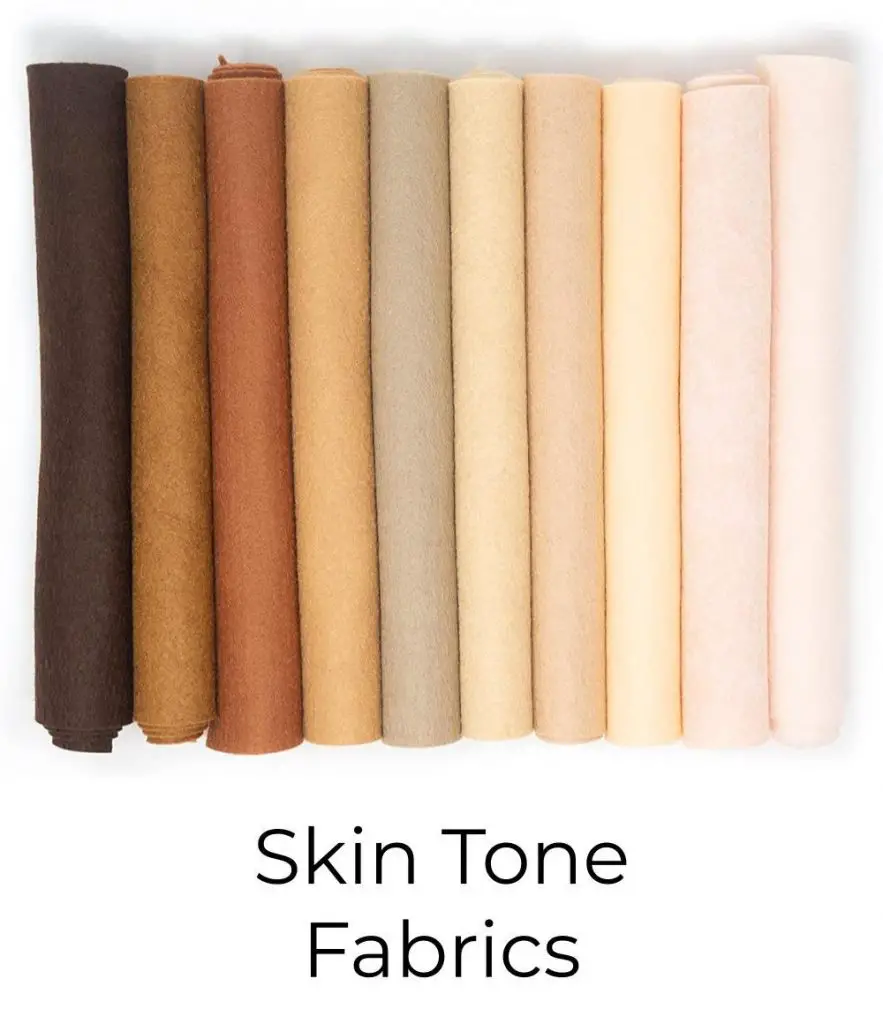 skin tone fabric for kids sensory crafts doll cloths diy