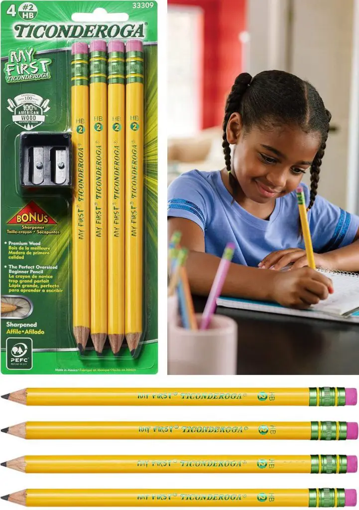 ticonderoga my first pencils pre sharpened round school pencil with eraser tip