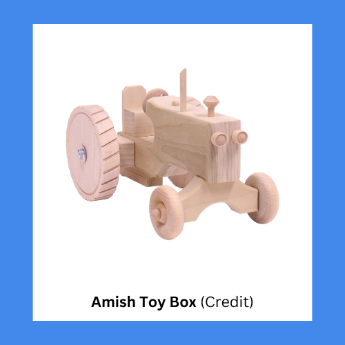 Amish Toy Box Heirloom Quality Wooden Toy Tractor