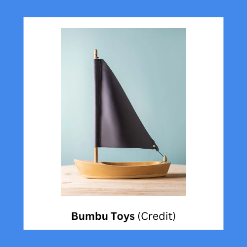 Bumbu Toys Handmade Wooden Toy Sailing Boat