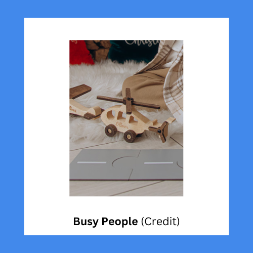 Busy Puzzle Wooden Toy Helicopter