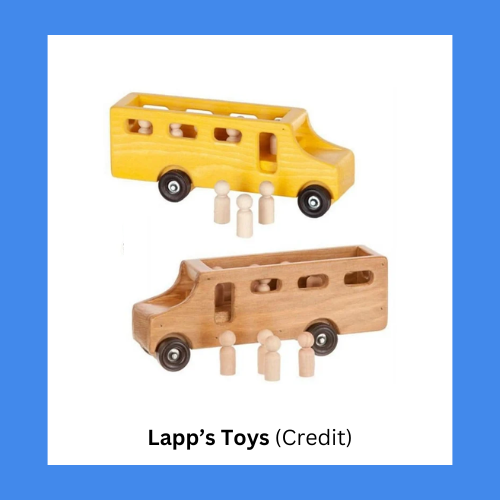 Lapp’s Toys Handmade Heirloom Quality Toy Wooden School Bus