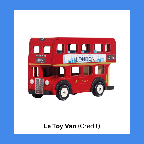 Le Toy Van British Red Wooden City Bus Toy