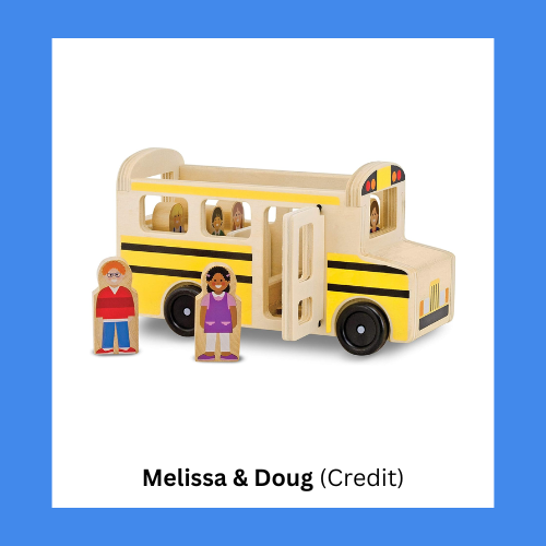 Melissa & Doug Wooden School Bus Toy