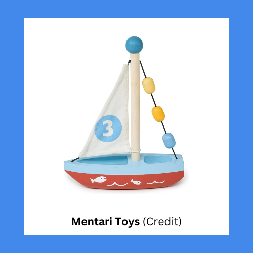 Mentari Toys Wooden Sailing Boat Toy