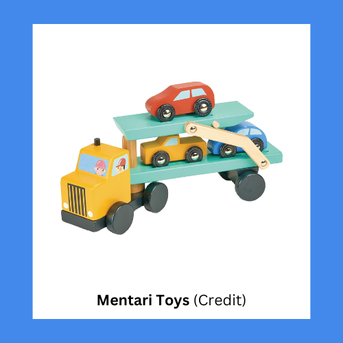 Mentari Toys Wooden Vehicle Transporter