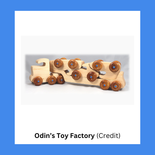 Odin's Toy Factory Handmade Wooden Toy Car Carrier Truck