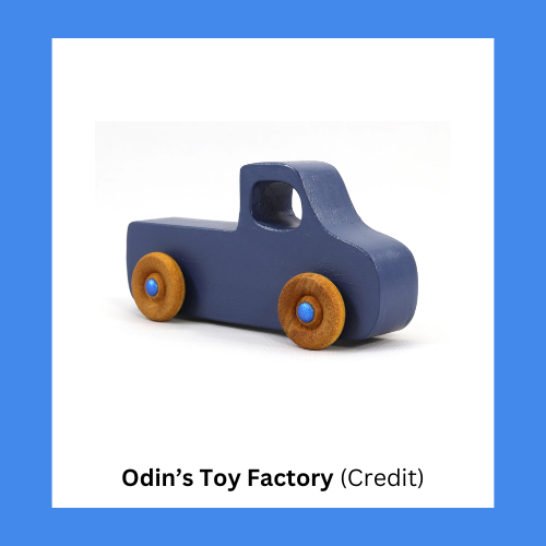 Odin’s Toy Factory Wooden Pickup Truck Push Toy