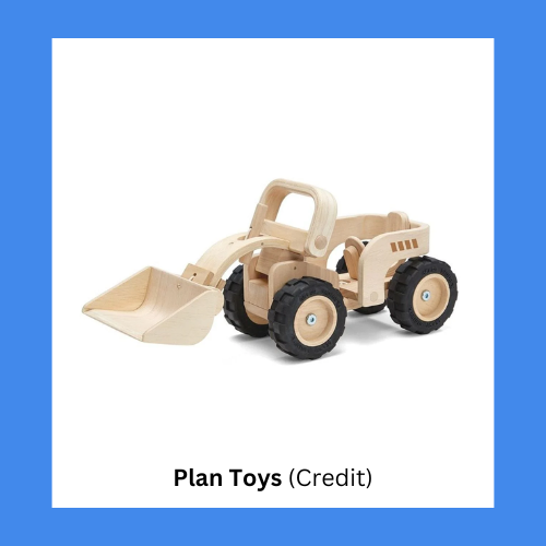 Plan Toys Full Range Moving Blade Bulldozer Wooden Toy