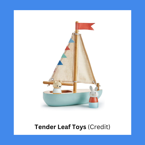 Tender Leaf Toys Wooden Sailaway Boat