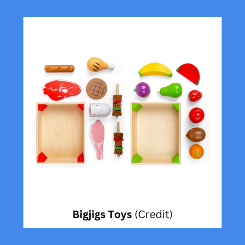 Bigjigs Toys Wooden Food Crate Playsets