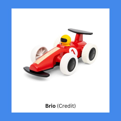 Brio Large Wooden Toy Race Car With Performance Wheel