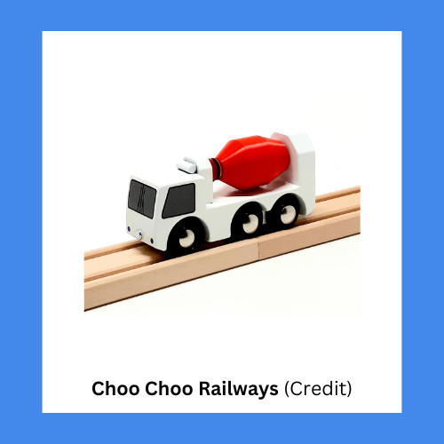 Choo Choo Railways Wooden Railway Compatible Cement Mixer Toy