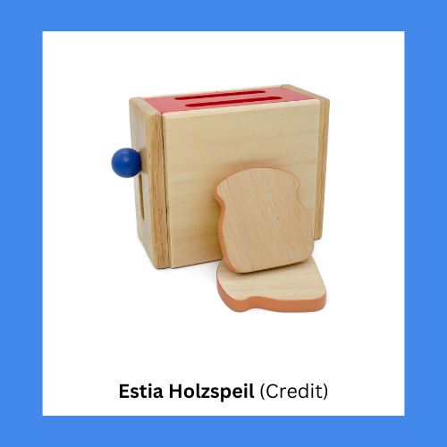 Estia Holzspiel Handmade Wooden Toaster Toy