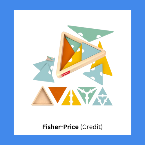 Fisher Price Wooden Triangle Tangram Toy For Kids