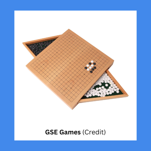 GSE Games Wooden Go Game Board With Drawers