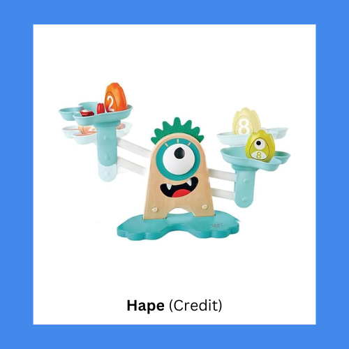 Hape Children's Play Wood Plastic Balance Scale Toy