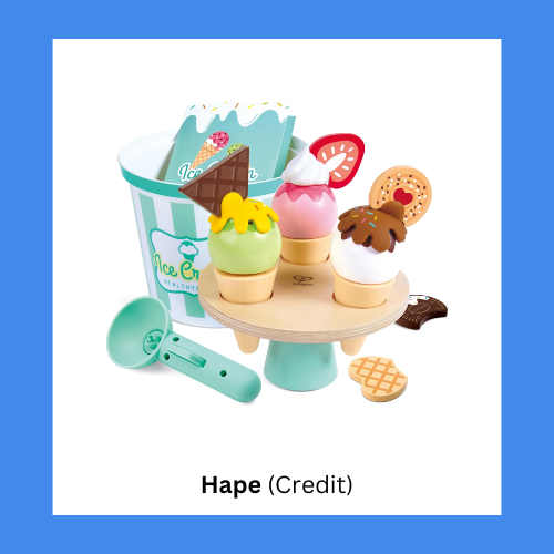Hape Three Scoop Wooden Ice Cream Playset