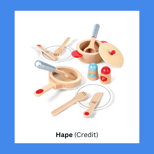 Hape Wooden Pretend Play Cooking Accessories Set