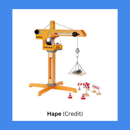Hape Wooden Toy Construction Crane